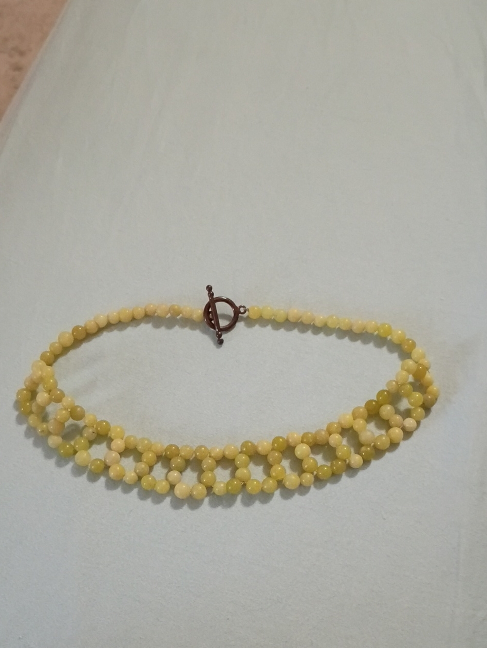 Natural Lemon Jade Serpentine Choker